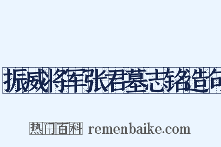 振威将军张君墓志铭造句是什么意思的图片